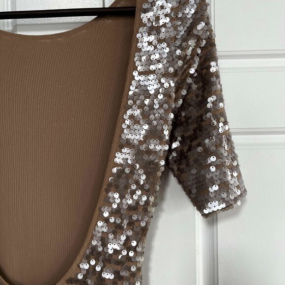 BCBG Sequin Floor Length Formal Dress - Picture 6 of 8